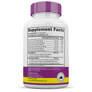 Supplement Facts Fast Active Keto ACV Extreme Pills 1675MG