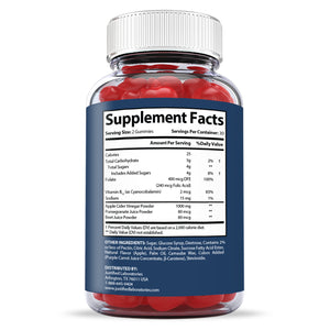 Supplement Facts of 2 x Stronger Full Body Keto ACV Gummies Extreme 2000mg