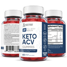 Cargar imagen en el visor de la Galería, All sides of the bottle of Full Body Health Keto ACV Gummies + Keto Pills Bundle