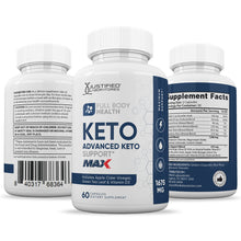 Cargar imagen en el visor de la Galería, All sides of bottle of the Full Body Health Keto ACV Max Pills 1675MG