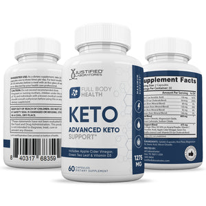 All sides of the bottle of Full Body Health Keto ACV Keto