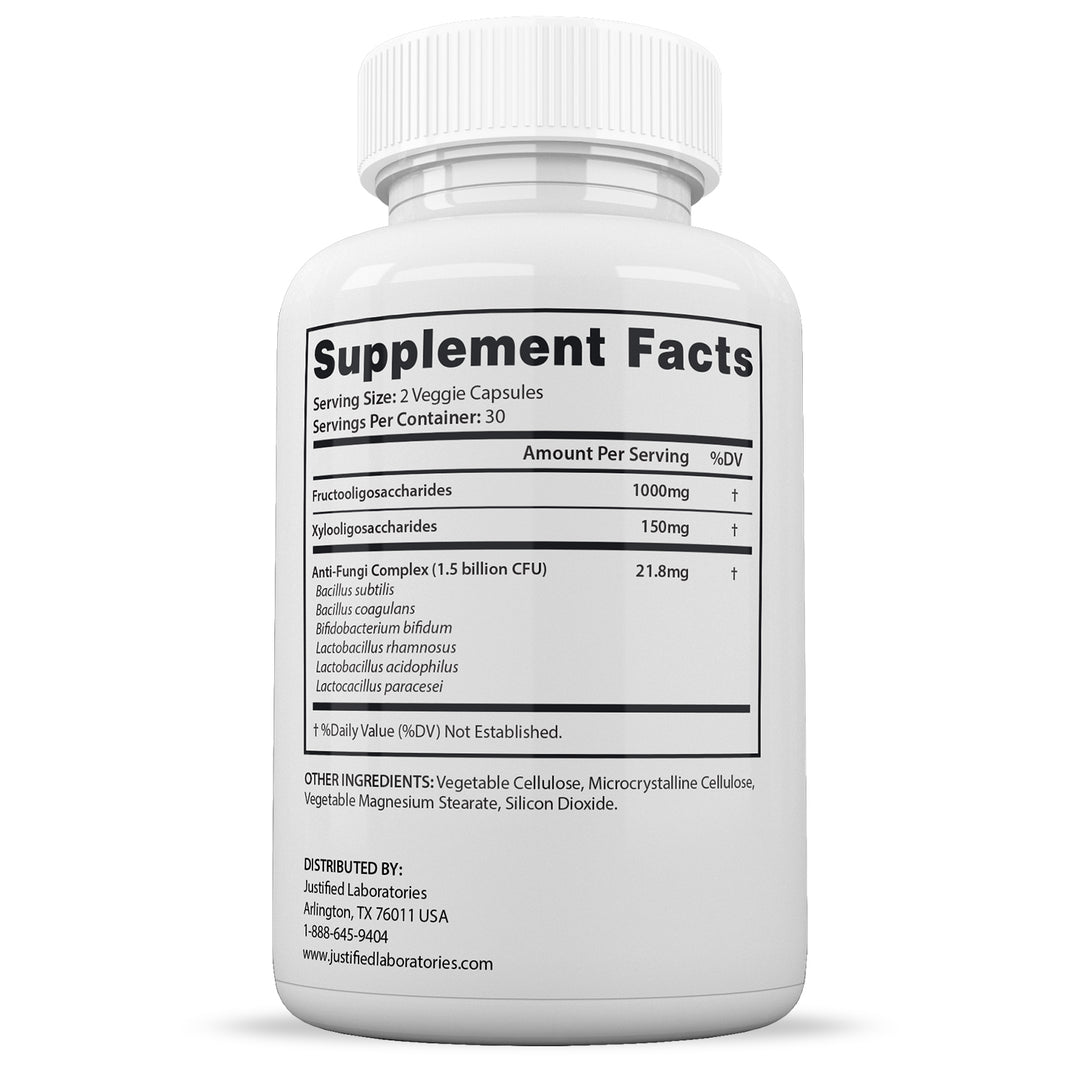 Supplement Facts of Fungus Clear 1.5 Billion CFU Probiotic Pills
