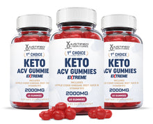 Load image into Gallery viewer, 3 bottles of 2 x Stronger 1st Choice Keto ACV Gummies Extreme 2000mg