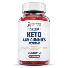 Afbeelding in Gallery-weergave laden, Front facing image of 2 x Stronger 1st Choice Keto ACV Gummies Extreme 2000mg