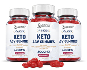 3 bottles of 1st Choice Keto ACV Gummies 1000MG