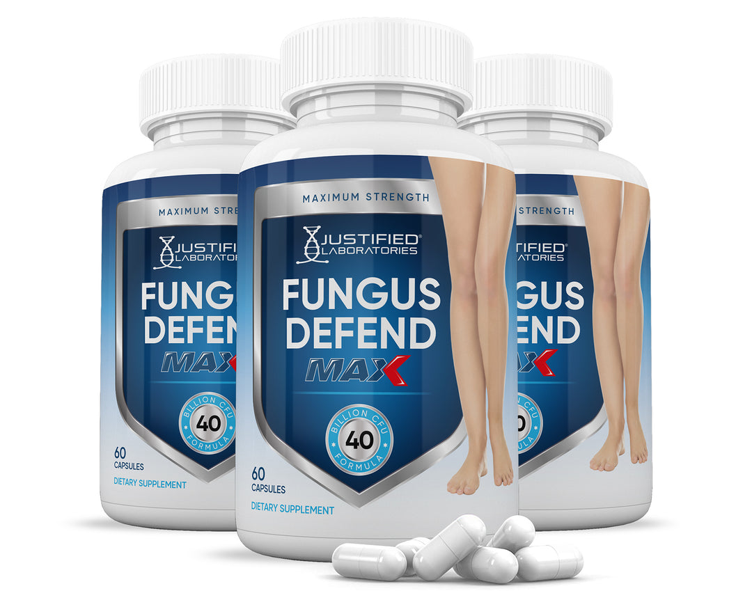 3 bottles of 3 X Stronger Fungus Defend Max 40 Billion CFU