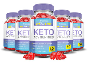 5 bottles of Fit For Less Keto ACV Gummies 1000MG