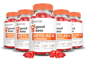 5 bottles of Good Keto ACV Gummies 1000MG