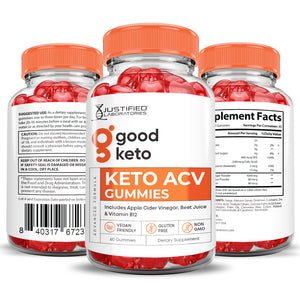 All sides of bottle of the Good Keto ACV Gummies 1000MG