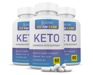 3 bottles of Fit For Less Keto ACV Pills 1275MG