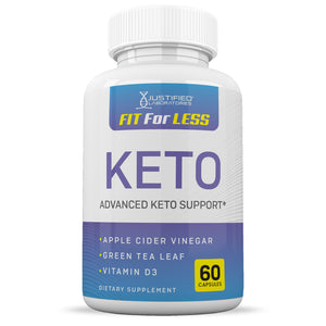 Front facing image of Fit For Less Keto ACV Gummies 