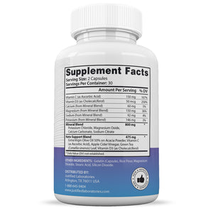 Supplement Facts of Fit For Less Keto ACV Pills 1275MG