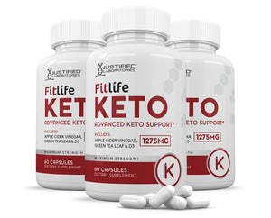 3 bottles of Fitlife Keto ACV Pills 1275MG