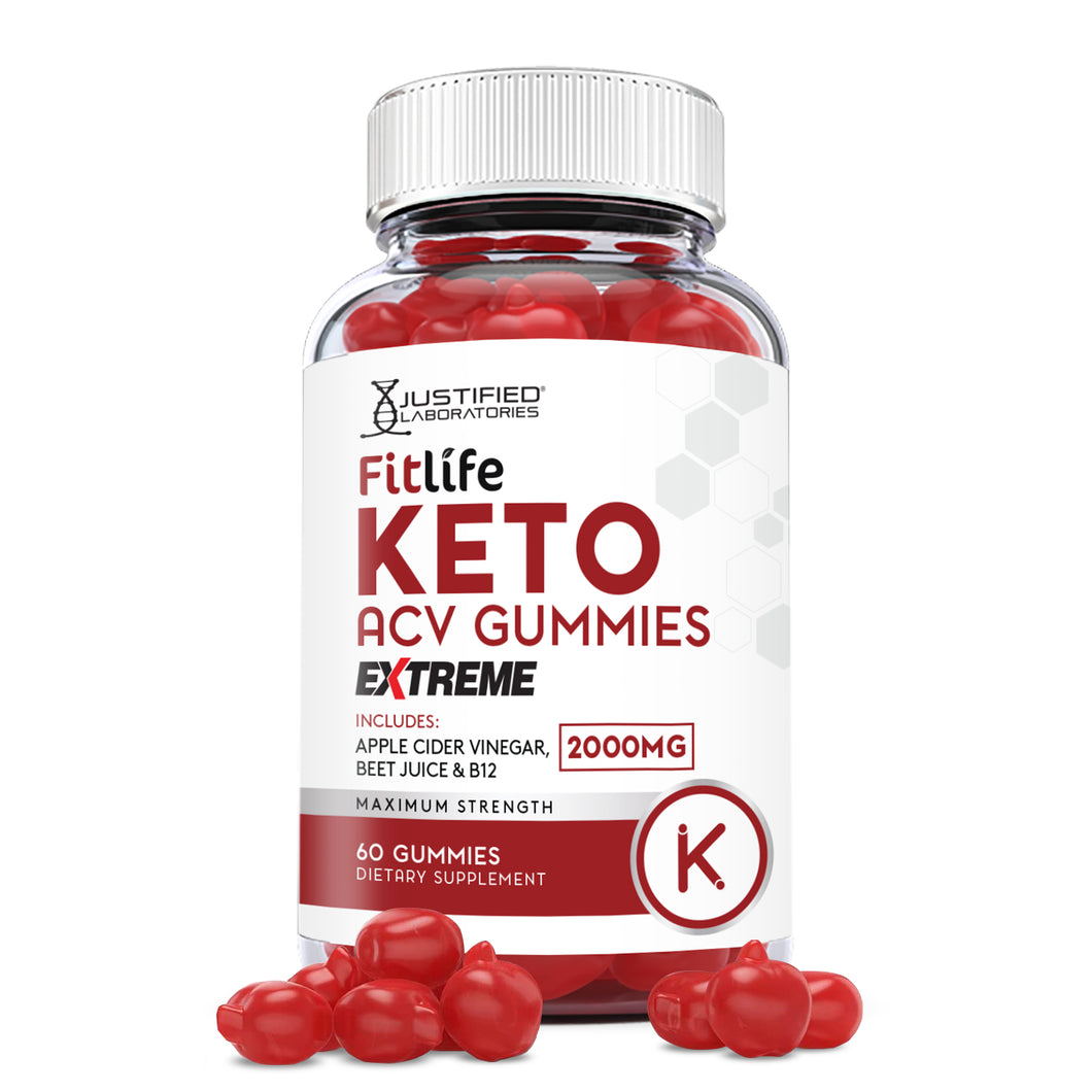 1 bottle of 2 x Stronger Extreme Fitlife Keto ACV Gummies 2000mg