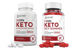 1 bottle of Fitlife Keto ACV Gummies + Pills Bundle