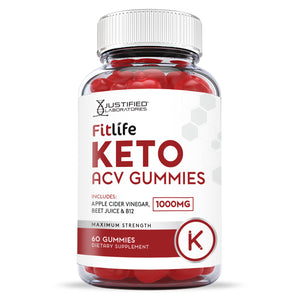 Front facing image of Fitlife Keto ACV Gummies 1000MG