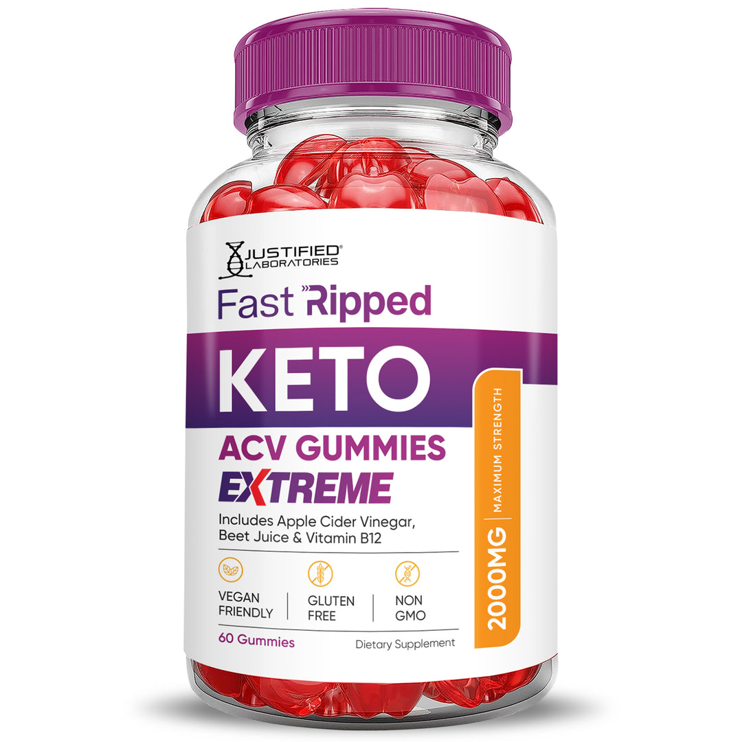 Front of Fast Ripped Keto ACV Gummies Extreme 2000mg