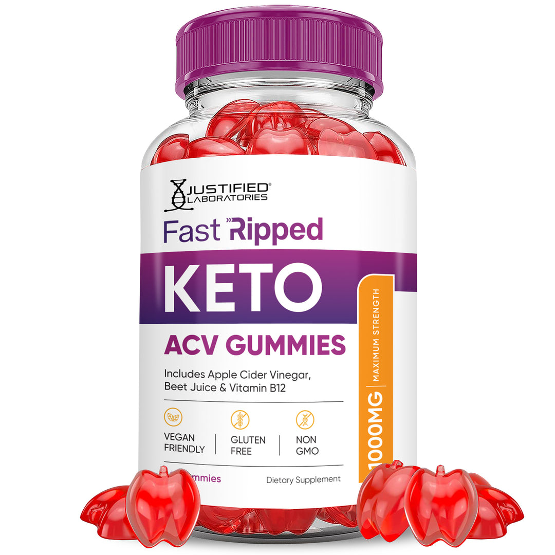 1 bottle Fast Ripped Keto ACV Gummies 1000MG