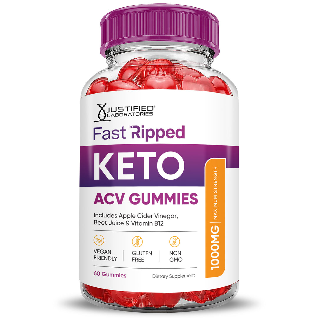 Front of Fast Ripped Keto ACV Gummies 1000MG