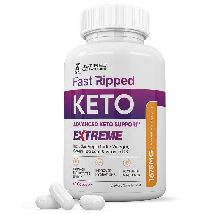 1 bottle of Fast Ripped Keto ACV Extreme Pills 1675MG