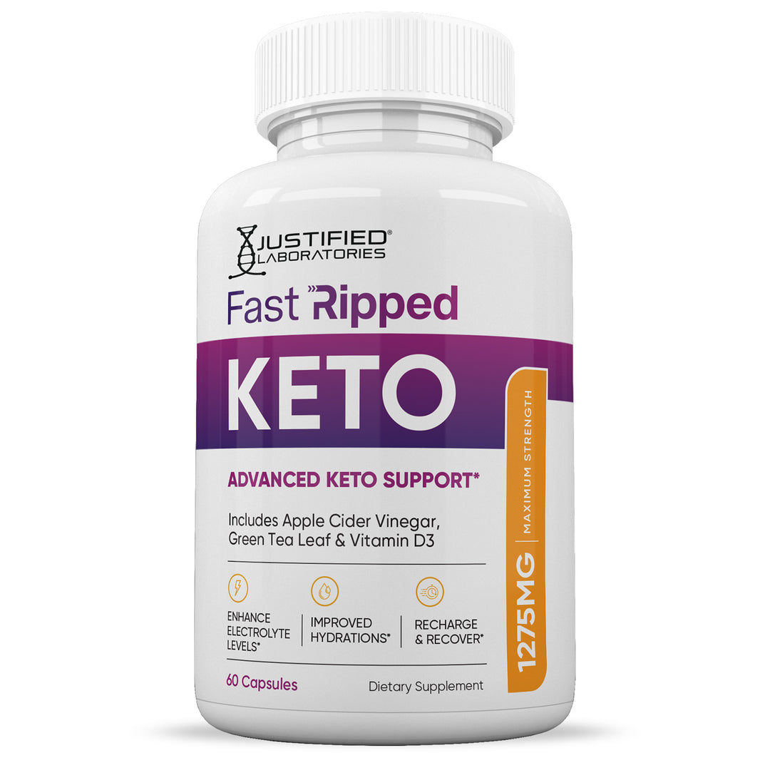 Front of Fast Ripped Keto ACV Pills 1275MG