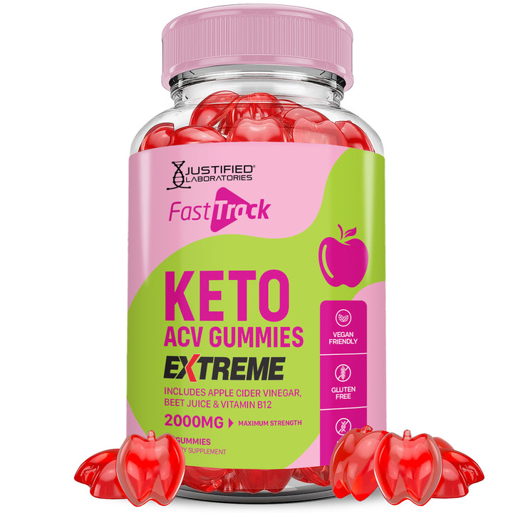 1 Bottle 2 x Stronger Fast Track Keto ACV Gummies Extreme 2000MG