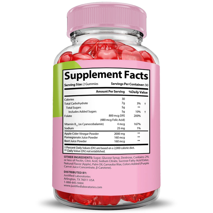 Supplement Facts 2 x Stronger Fast Track Keto ACV Gummies Extreme 2000MG
