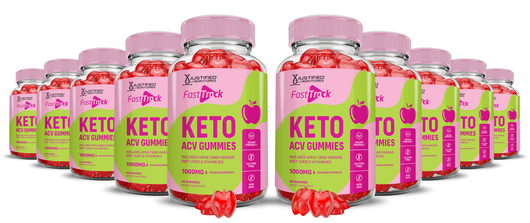 10 Bottles Fast Track Keto ACV Gummies 1000MG