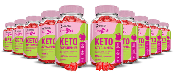 10 Bottles Fast Track Keto ACV Gummies 1000MG