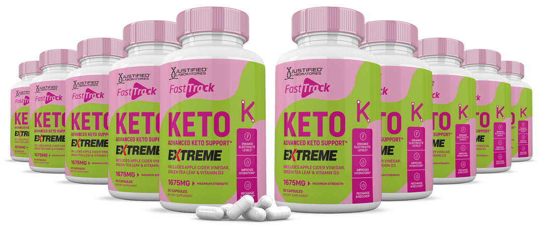 10 Bottles Fast Track Keto ACV Extreme Pills 1675MG