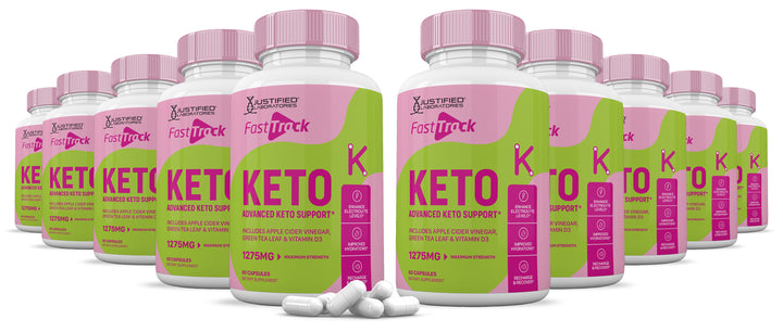 10 Bottles Fast Track Keto ACV Pills 1275MG