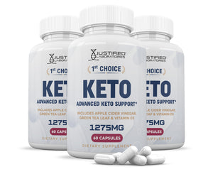 3 bottles of 1st Choice Keto ACV Pills 1275MG