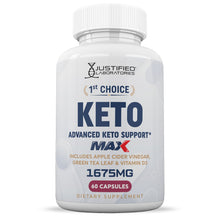 Load image into Gallery viewer, front facing image of 1st Choice Keto ACV Max Pills 1675MG