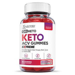Front facing image of 2 x Stronger G6 Keto ACV Gummies Extreme 2000mg