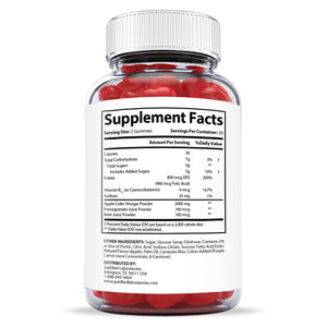 Supplement Facts of 2 x Stronger G6 Keto ACV Gummies Extreme 2000mg