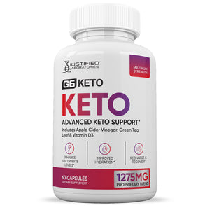 Front facing image of G6 Keto ACV Pills 1275MG