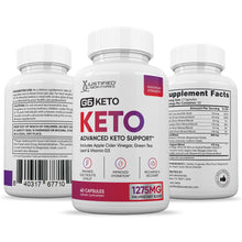 Cargar imagen en el visor de la Galería, All sides of bottle of the G6 Keto ACV Pills 1275MG