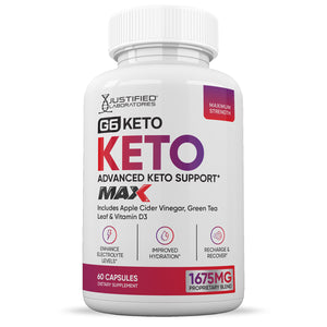 Front facing image of G6 Keto ACV Max Pills 1675MG