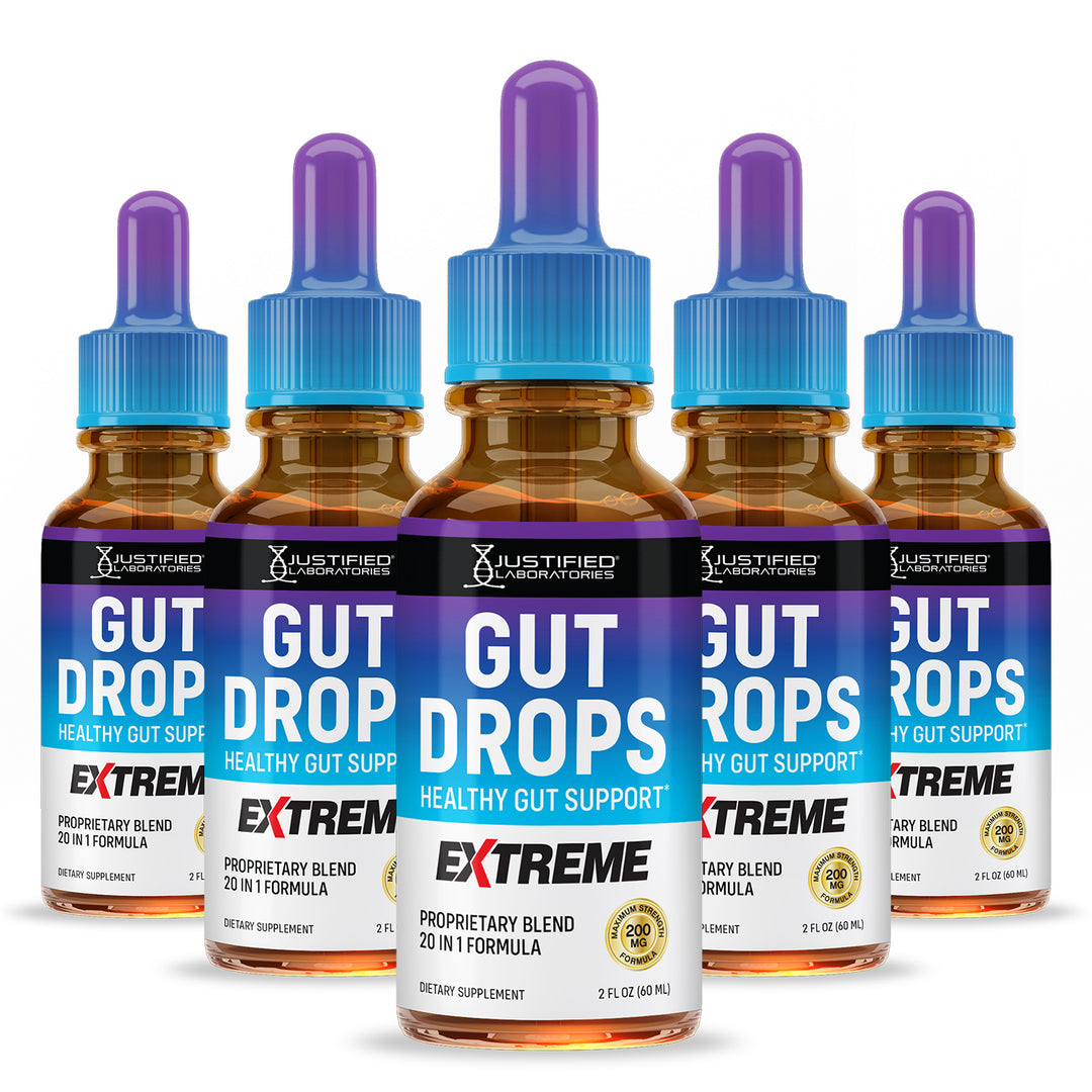 5 Bottles Gut Drops Extreme