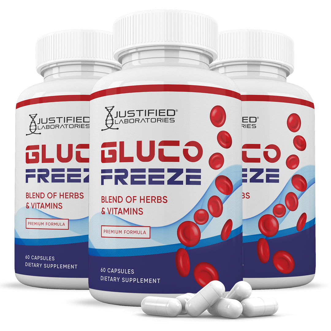 3 bottles of Glucofreeze Premium Formula 688MG