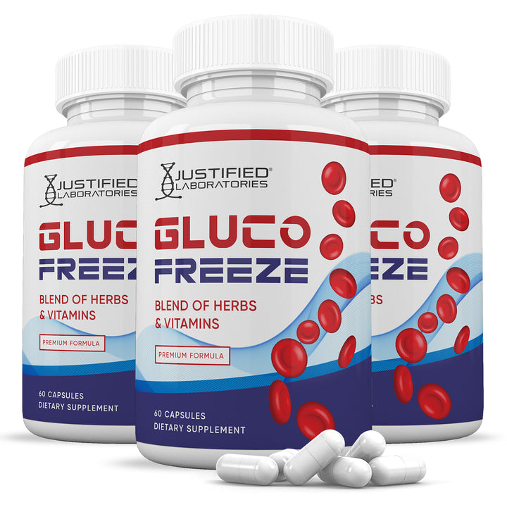 3 bottles of Glucofreeze Premium Formula 688MG