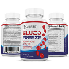 Load image into Gallery viewer, All sides of bottle of the Glucofreeze Premium Formula 688MG