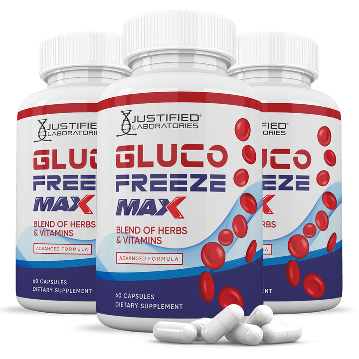 3 bottles of Glucofreeze Max Advanced Formula 1295MG