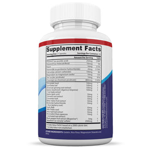 Supplement Facts of Glucofreeze Max Advanced Formula 1295MG