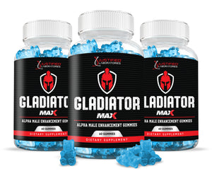 3 Bottles of Gladiator Alpha Men's Health Max Gummies 1393MG
