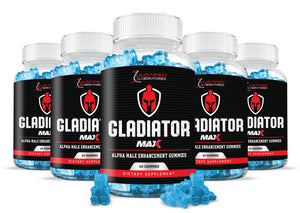 5 Bottles of Gladiator Alpha Men's Health Max Gummies 1393MG