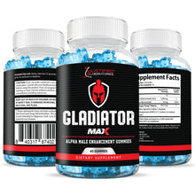 Load image into Gallery viewer, All sides of the bottles of Gladiator Alpha Men&#39;s Health Max Gummies 1393MG