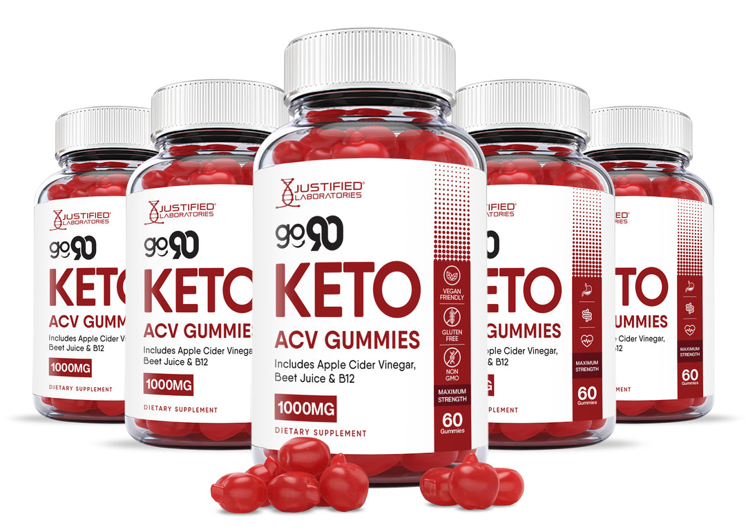 5 Bottles Go 90 Keto ACV Gummies