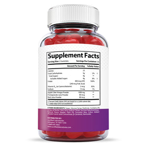 Supplement Facts of Genesis Keto ACV Gummies 1000MG