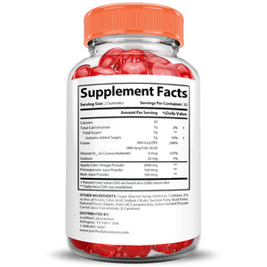 Supplement Facts of 2 x Stronger Good Keto ACV Gummies Extreme 2000mg